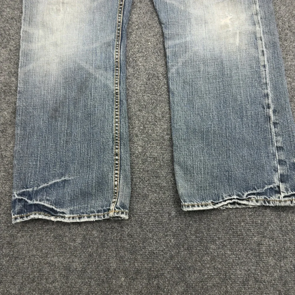 American Eagle Jeans Mens 36x30 Blue Cotton Relaxed Fit Distressed Casual Style